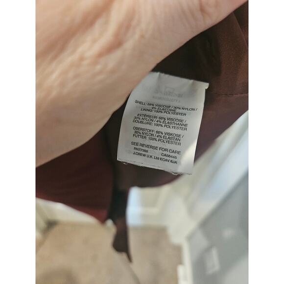 J.Crew Bell Sleeve Ponte Sheath Dress Cranberry‎ Garnet Size 4 Career Party - Picture 4 of 7